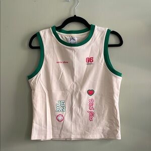 NWT With Jean graphic tank